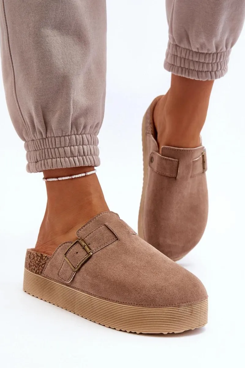 New Klapki Damskie Chodaki Na Platformie Beżowe Jorffia Damskie Klapki Korkowe|Klapki Na Platformie