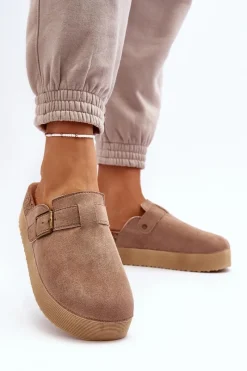 New Klapki Damskie Chodaki Na Platformie Beżowe Jorffia Damskie Klapki Korkowe|Klapki Na Platformie