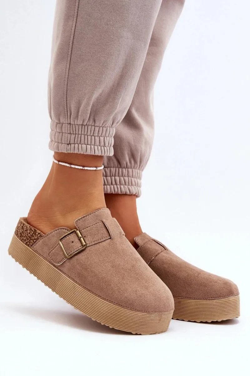 New Klapki Damskie Chodaki Na Platformie Beżowe Jorffia Damskie Klapki Korkowe|Klapki Na Platformie