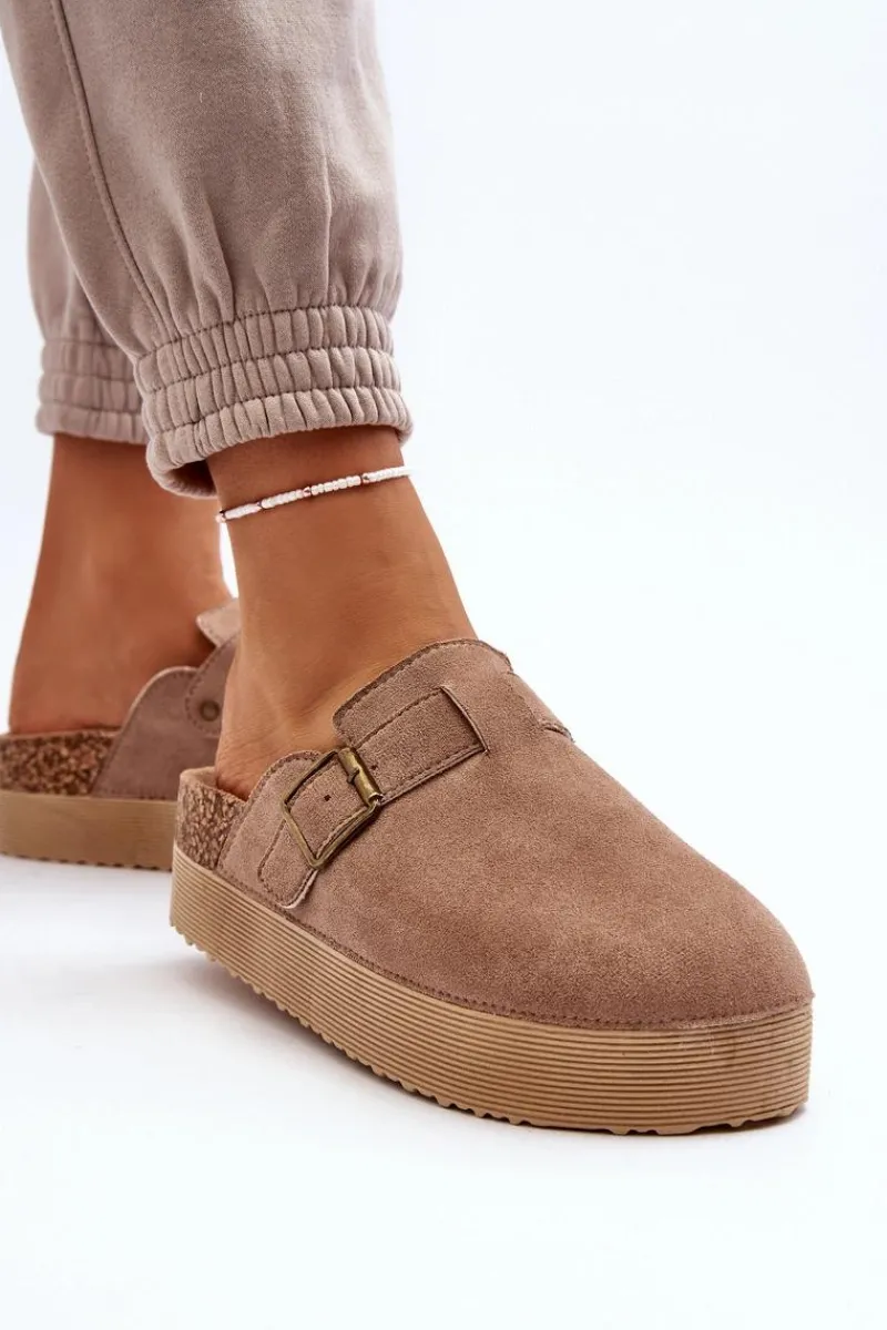 New Klapki Damskie Chodaki Na Platformie Beżowe Jorffia Damskie Klapki Korkowe|Klapki Na Platformie