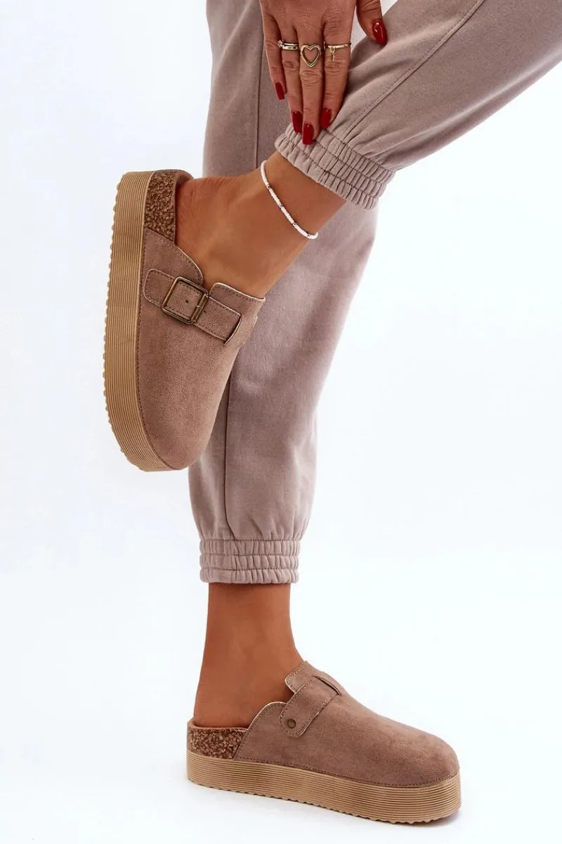 New Klapki Damskie Chodaki Na Platformie Beżowe Jorffia Damskie Klapki Korkowe|Klapki Na Platformie