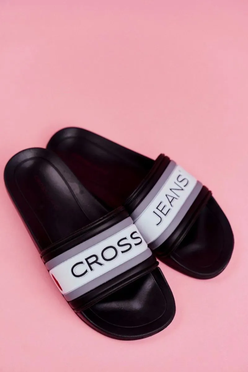 Klapki Sportowe|Klapki Damskie Klasyczne>Cross Jeans Klapki Damskie Czarne FF2R4159C