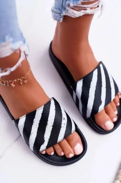 Sale Klapki Damskie Czarne Aynna Damskie Klapki Damskie Klasyczne