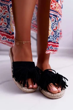 Clearance Klapki Damskie Czarne Boho Vices 8458 Damskie Klapki Damskie Klasyczne