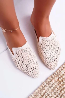 Klapki Damskie Klasyczne>Boto Klapki Damskie Eleganckie Beżowe Vices 3301