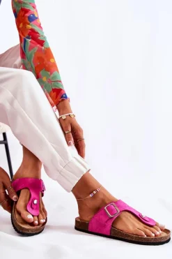 Klapki Korkowe|Klapki Damskie Japonki>Boto Klapki Damskie Japonki Na Korku Różowe Elina