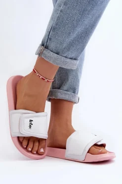 Online Lee Cooper Klapki Damskie LCW-24-42-2491L Różowe