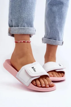 Online Lee Cooper Klapki Damskie LCW-24-42-2491L Różowe