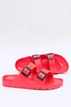 Hot Klapki Damskie Lekkie Ogrodowe Czerwone Damskie Klapki Sportowe|Klapki Damskie Klasyczne