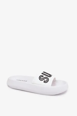 Outlet Buty damskie Vinceza Klapki Damskie Na Grubej Podeszwie SUMMER Vinceza 76051 Białe