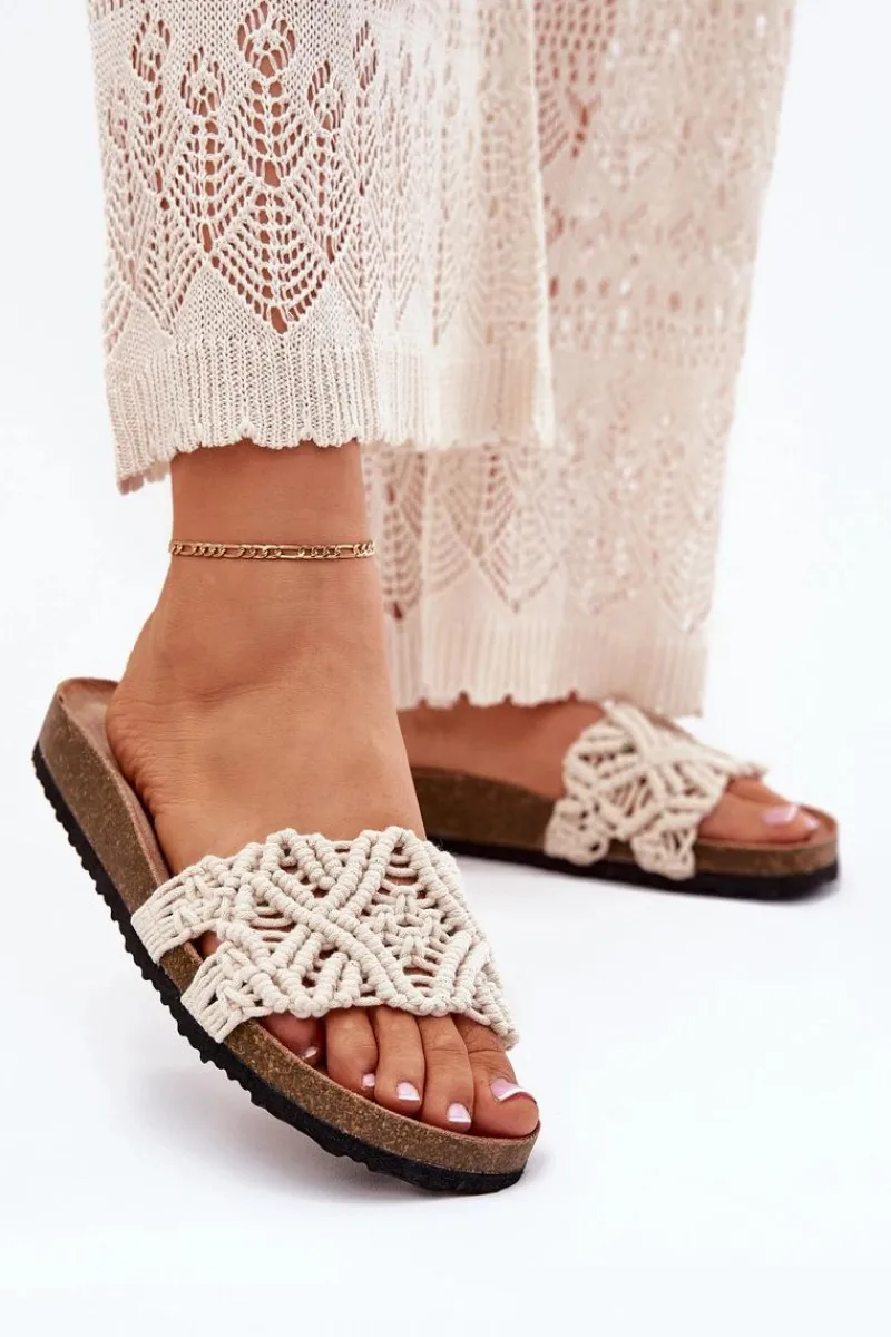 Hot Klapki Damskie Na Korkowej Platformie Beżowe Timaxrre Damskie Klapki Korkowe|Klapki Damskie Klasyczne