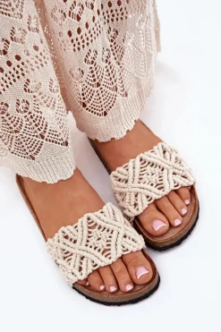 Hot Klapki Damskie Na Korkowej Platformie Beżowe Timaxrre Damskie Klapki Korkowe|Klapki Damskie Klasyczne