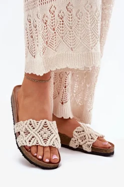 Hot Klapki Damskie Na Korkowej Platformie Beżowe Timaxrre Damskie Klapki Korkowe|Klapki Damskie Klasyczne