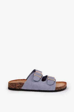 Outlet Klapki Damskie Na Korkowej Platformie Ze Złotymi Klamrami e Lisavionea Damskie Klapki Korkowe|Klapki Damskie Klasyczne