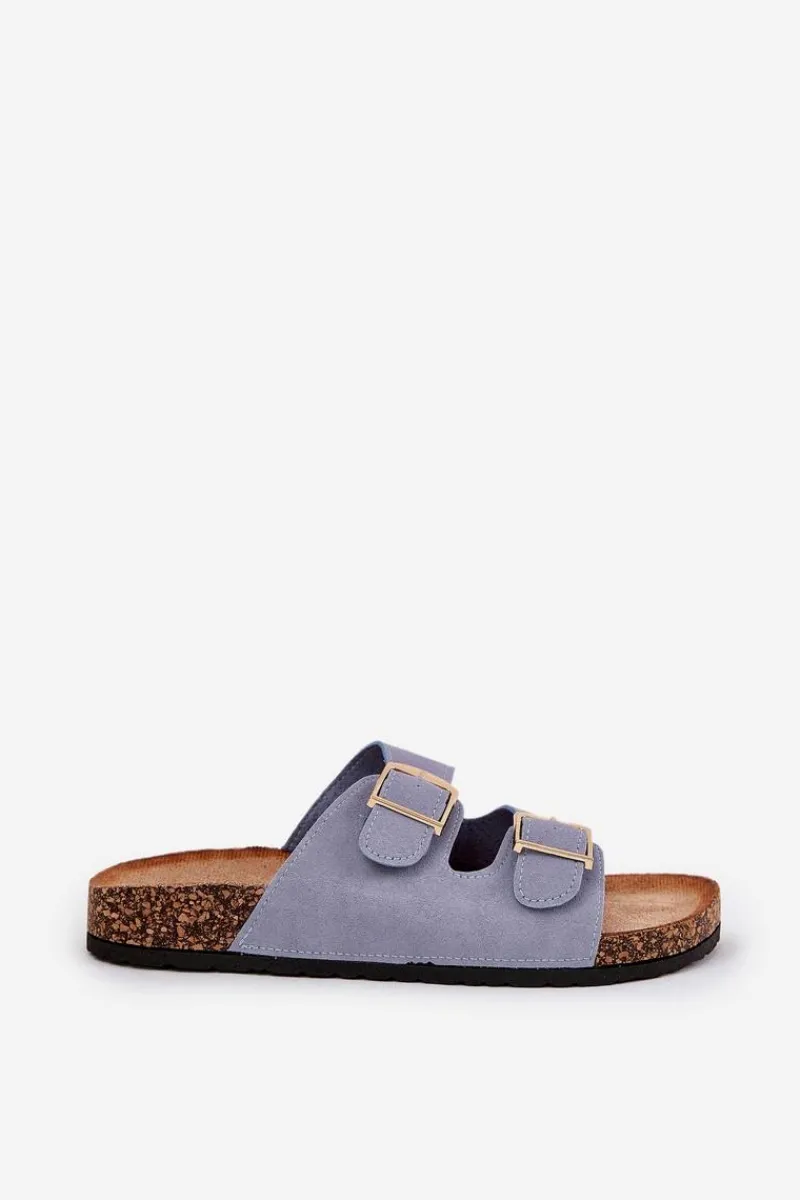 Outlet Klapki Damskie Na Korkowej Platformie Ze Złotymi Klamrami e Lisavionea Damskie Klapki Korkowe|Klapki Damskie Klasyczne