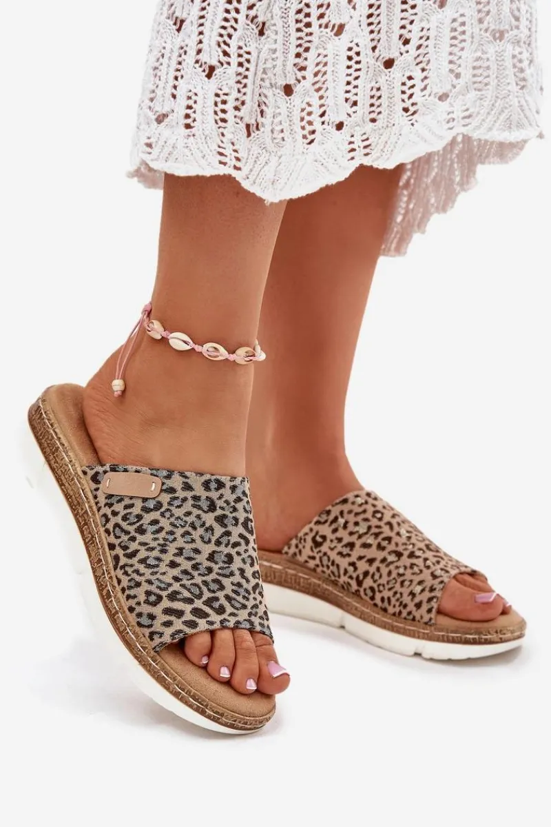 Discount Klapki Damskie Na Koturnie Panterka Norozi Damskie Klapki Na Koturnie|Klapki Na Platformie