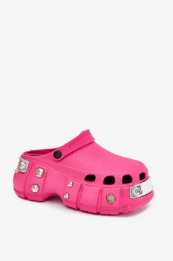 Clearance Klapki Damskie Na Masywnej Platformie Fuksja Korina Damskie Klapki Basenowe|Klapki Na Platformie