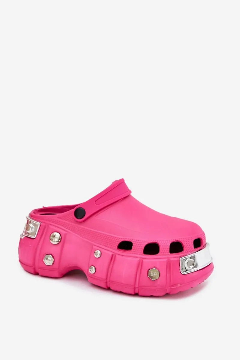 Clearance Klapki Damskie Na Masywnej Platformie Fuksja Korina Damskie Klapki Basenowe|Klapki Na Platformie