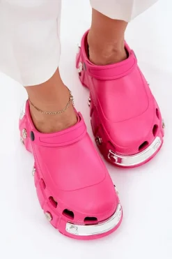 Clearance Klapki Damskie Na Masywnej Platformie Fuksja Korina Damskie Klapki Basenowe|Klapki Na Platformie