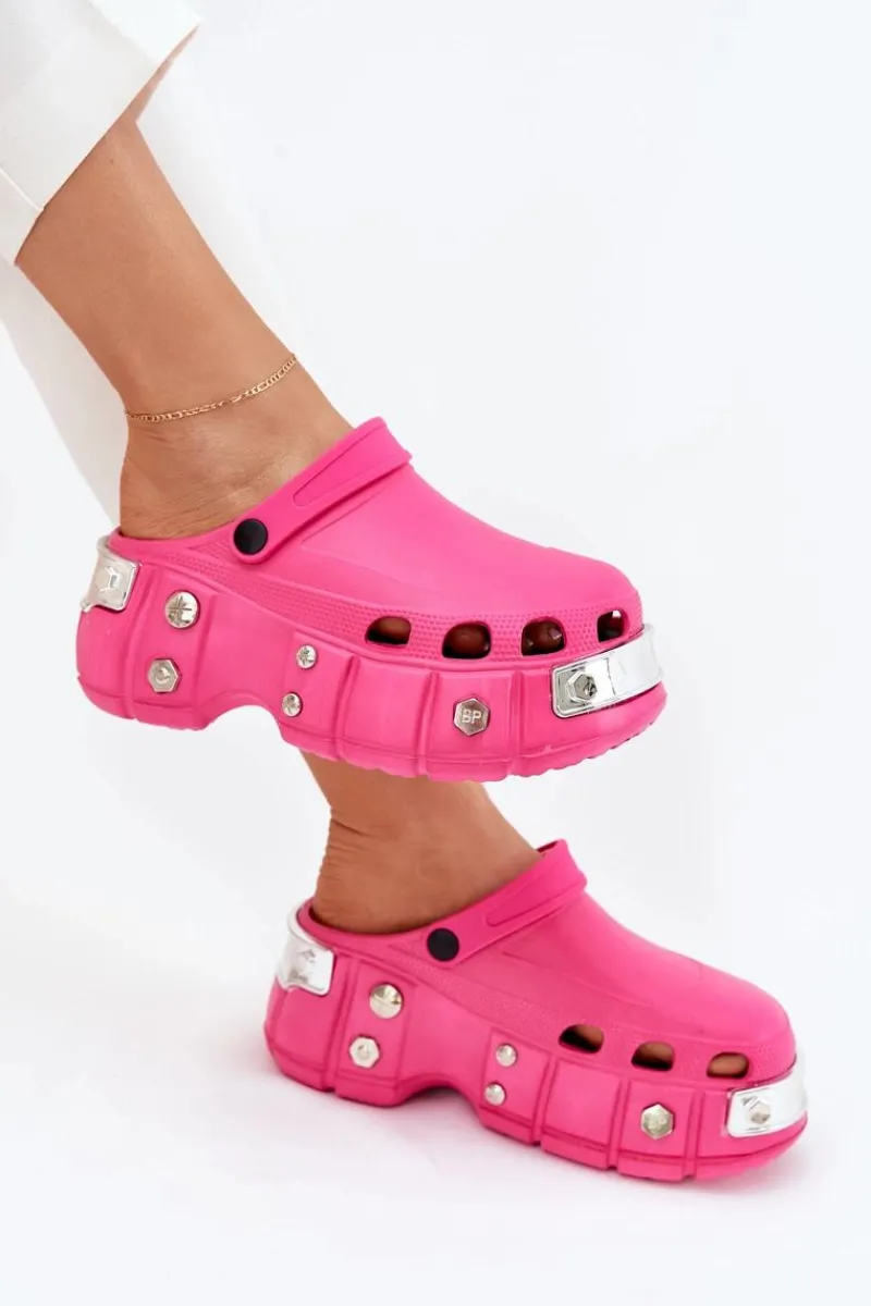 Clearance Klapki Damskie Na Masywnej Platformie Fuksja Korina Damskie Klapki Basenowe|Klapki Na Platformie