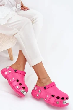 Clearance Klapki Damskie Na Masywnej Platformie Fuksja Korina Damskie Klapki Basenowe|Klapki Na Platformie