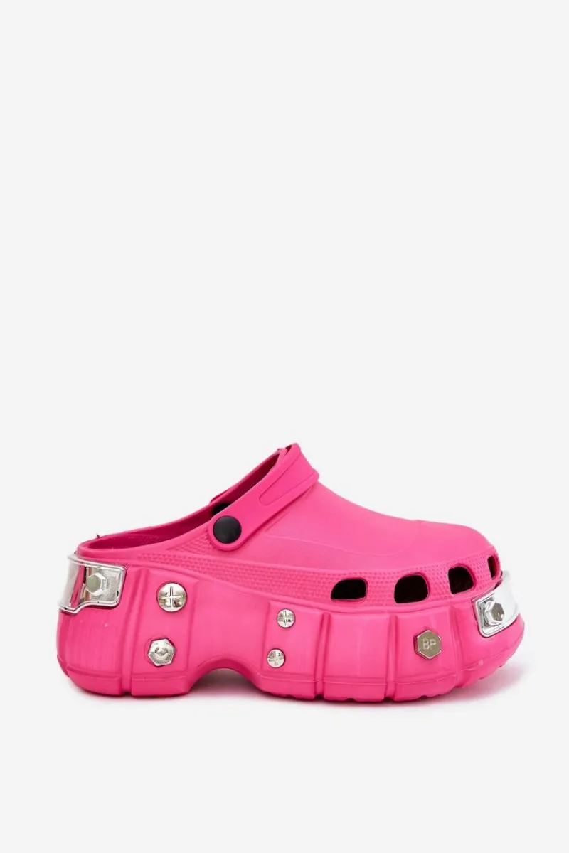 Clearance Klapki Damskie Na Masywnej Platformie Fuksja Korina Damskie Klapki Basenowe|Klapki Na Platformie