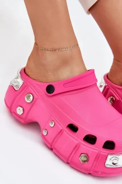 Clearance Klapki Damskie Na Masywnej Platformie Fuksja Korina Damskie Klapki Basenowe|Klapki Na Platformie