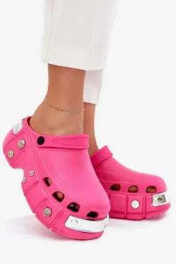 Clearance Klapki Damskie Na Masywnej Platformie Fuksja Korina Damskie Klapki Basenowe|Klapki Na Platformie