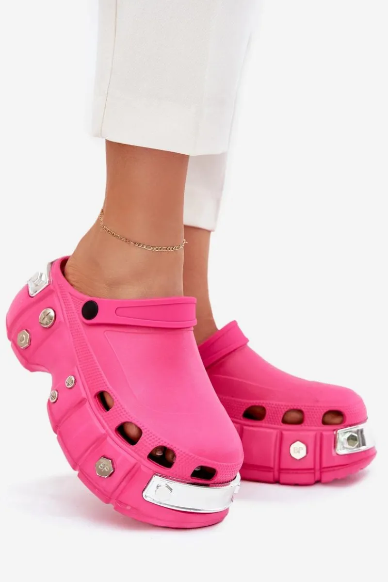 Clearance Klapki Damskie Na Masywnej Platformie Fuksja Korina Damskie Klapki Basenowe|Klapki Na Platformie