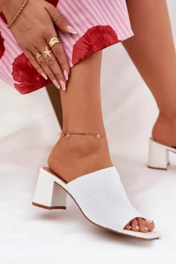 Klapki Na Obcasie|Klapki Damskie Klasyczne><noscript><img width=