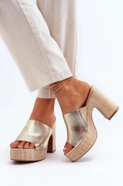 Klapki Na Obcasie|Klapki Damskie Klasyczne><noscript><img width=