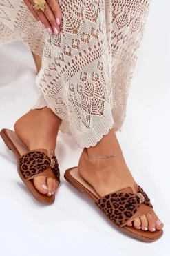 Discount Klapki Damskie Na Płaskim Obcasie Z Kokardą Camel Avenza Damskie Klapki Damskie Klasyczne