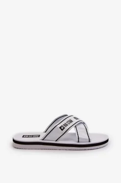 Outlet Big Star Shoes Klapki Damskie Na Piankowej Podeszwie Big Star NN274A509 Białe