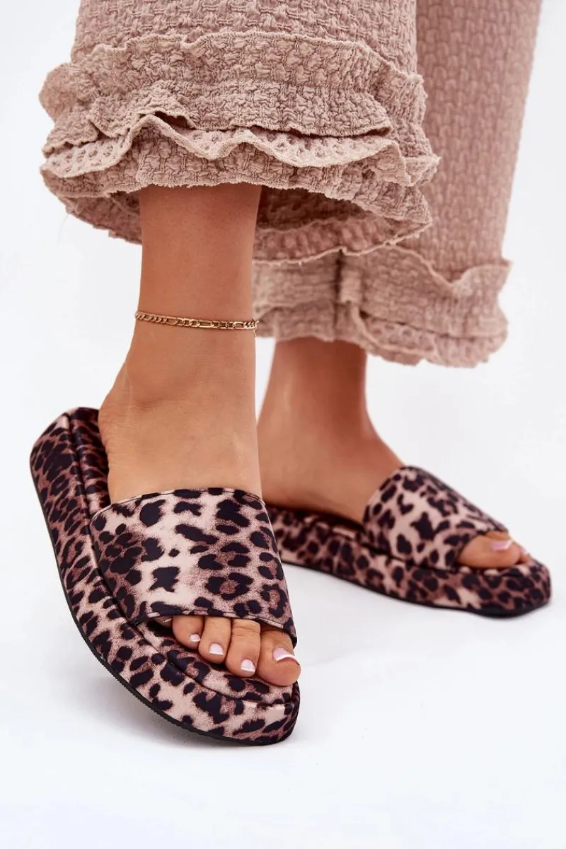 Clearance Klapki Damskie Na Platformie Panterka Dovasse Damskie Klapki Na Platformie|Klapki Damskie Klasyczne