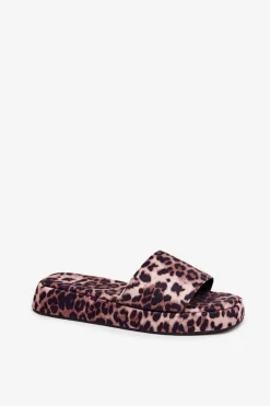 Clearance Klapki Damskie Na Platformie Panterka Dovasse Damskie Klapki Na Platformie|Klapki Damskie Klasyczne