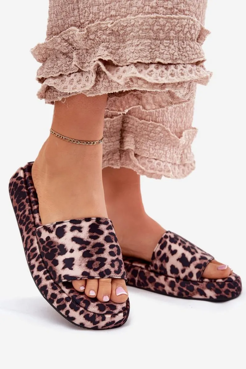 Clearance Klapki Damskie Na Platformie Panterka Dovasse Damskie Klapki Na Platformie|Klapki Damskie Klasyczne