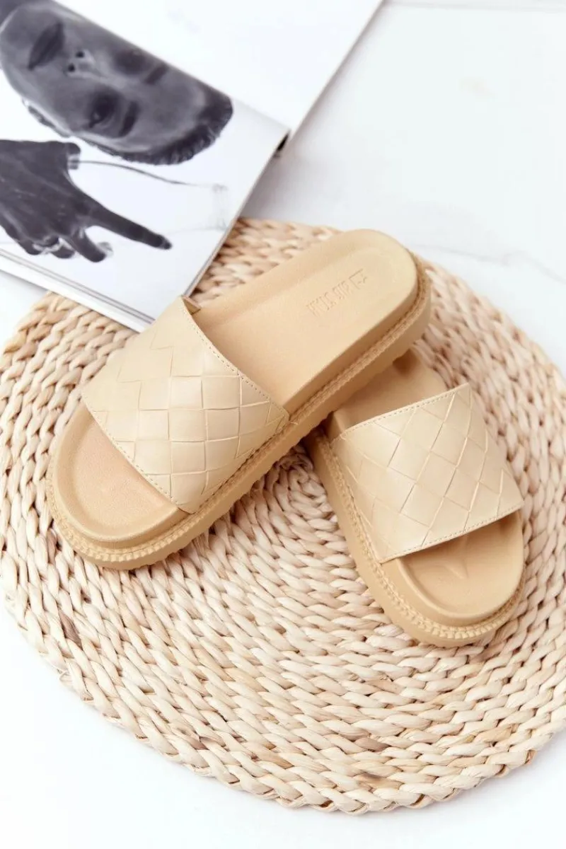 Klapki Damskie Big Star|Klapki Na Platformie>Big Star Shoes Klapki Damskie Na Platformie Big Star HH274689 Żółte