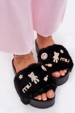 Klapki Z Futerkiem|Klapki Na Platformie><noscript><img width=