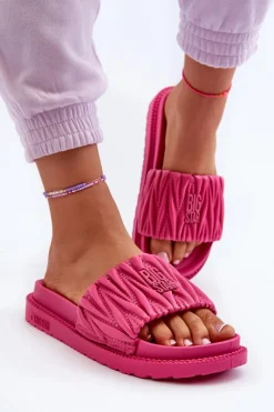 Klapki Damskie Big Star|Klapki Na Platformie>Big Star Shoes Klapki Damskie Na Platformie Big Star NN274A749 Fuksja