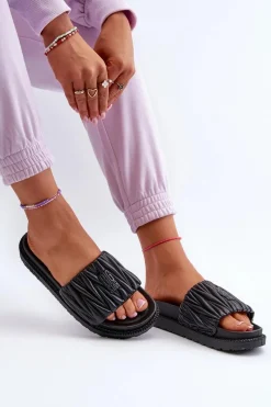 Clearance Big Star Shoes Klapki Damskie Na Platformie Big Star NN274A745 Czarne