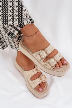 Klapki Na Platformie|Klapki Damskie Klasyczne><noscript><img width=