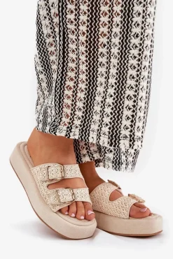 Klapki Na Platformie|Klapki Damskie Klasyczne><noscript><img width=