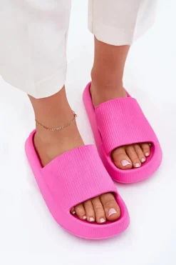 Klapki Basenowe|Klapki Na Platformie>Boto Klapki Damskie Na Platformie Z Wycięciem Fuksja Ameira