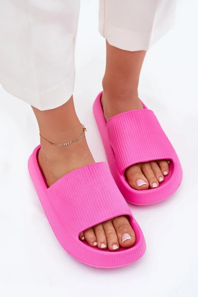 Klapki Basenowe|Klapki Na Platformie>Boto Klapki Damskie Na Platformie Z Wycięciem Fuksja Ameira