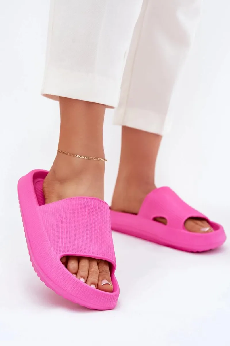 Klapki Basenowe|Klapki Na Platformie>Boto Klapki Damskie Na Platformie Z Wycięciem Fuksja Ameira