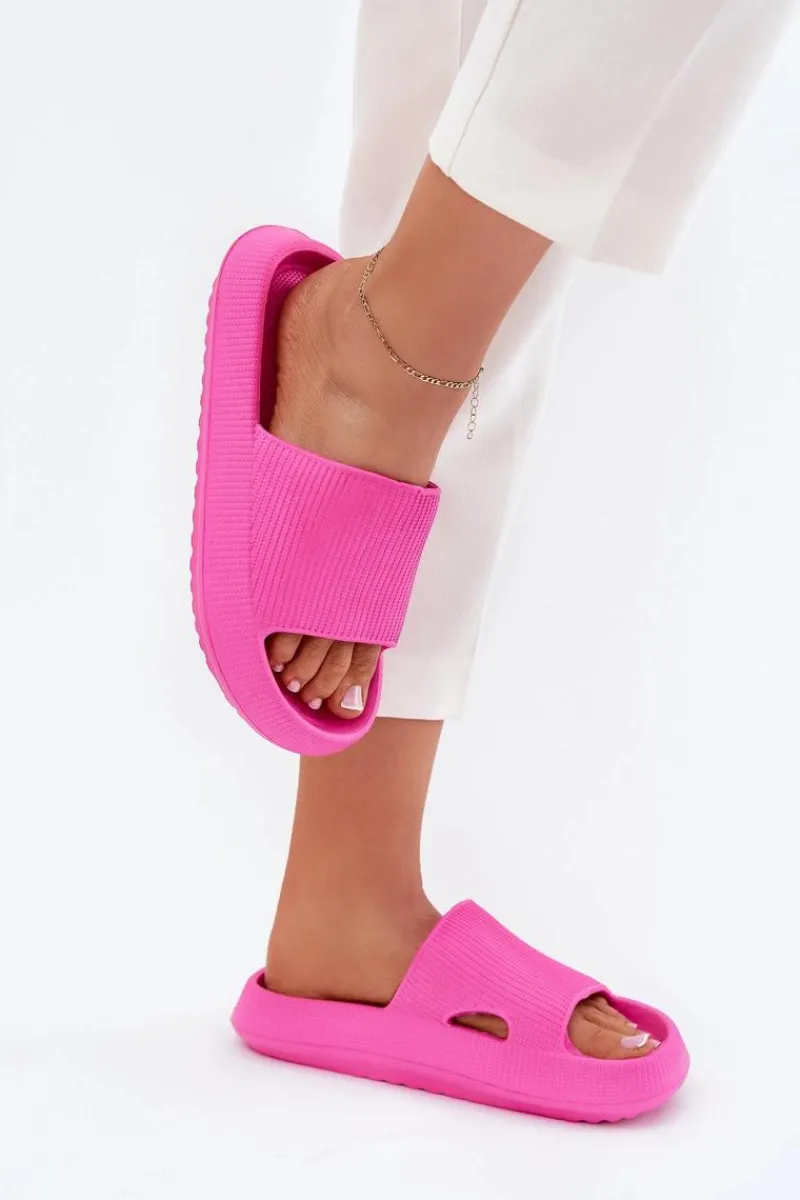 Klapki Basenowe|Klapki Na Platformie>Boto Klapki Damskie Na Platformie Z Wycięciem Fuksja Ameira