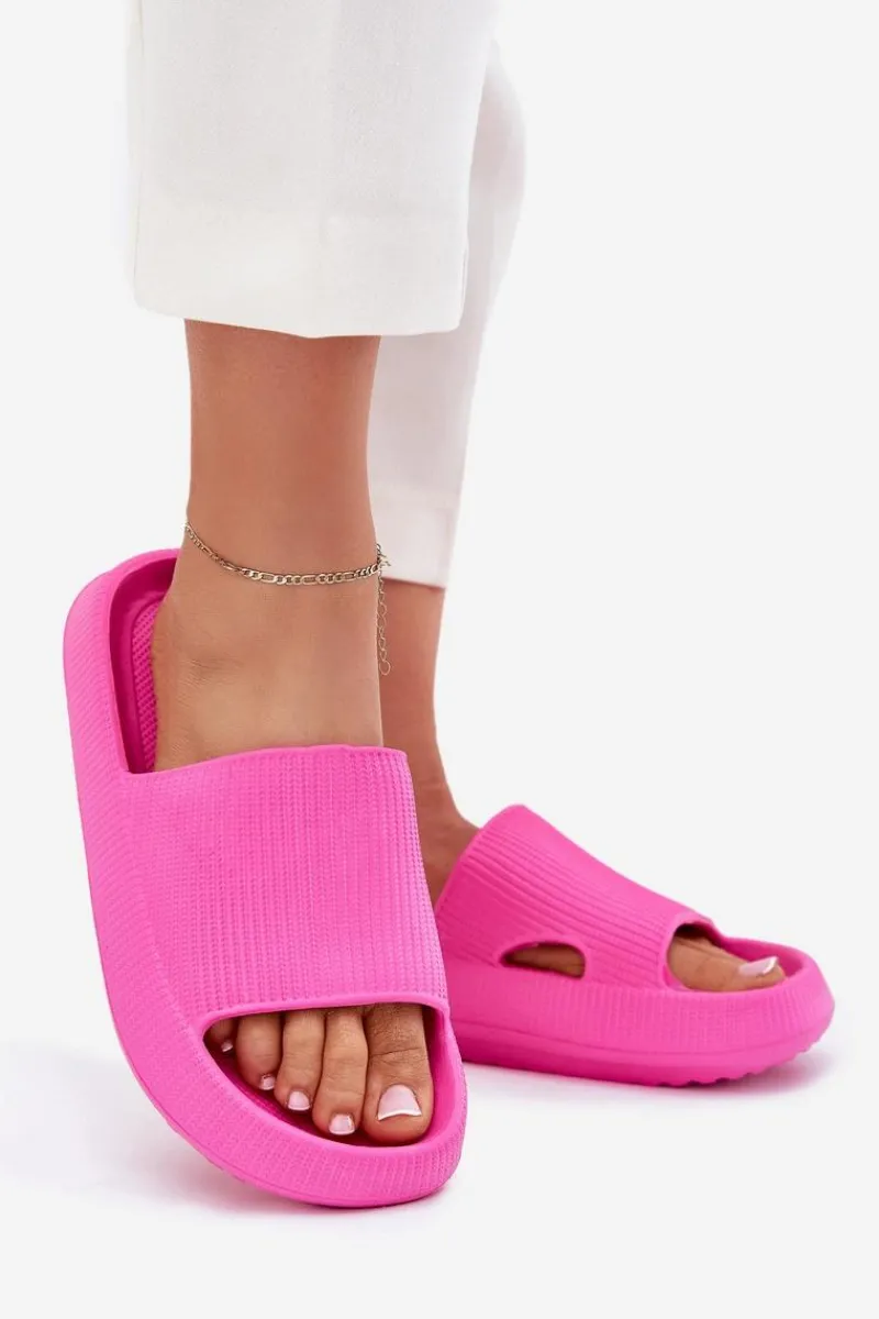 Klapki Basenowe|Klapki Na Platformie>Boto Klapki Damskie Na Platformie Z Wycięciem Fuksja Ameira