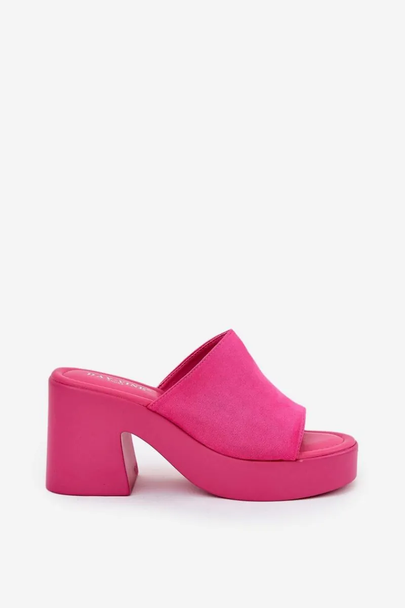 Boto Klapki Damskie Na Słupku I Platformie Fuksja Omeisa