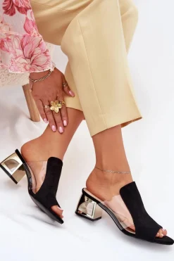 Klapki Na Obcasie|Klapki Damskie Klasyczne><noscript><img width=