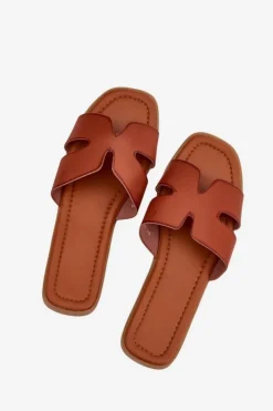 Hot Klapki Damskie Płaskie Z Wycięciami Camel Salyra Damskie Klapki Damskie Klasyczne